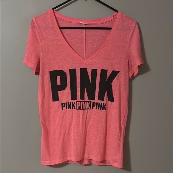 PINK Victoria's Secret Tops - PINK Victoria's Secret Graphic Short Sleeve Tee Pink Y2K - Size Unknown